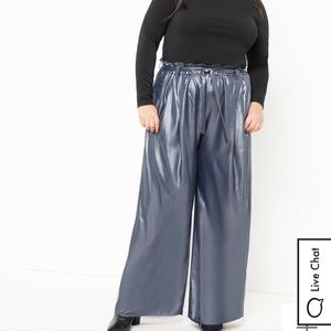 ELOQUII Metallic High Waist Wide Leg Pants size 20